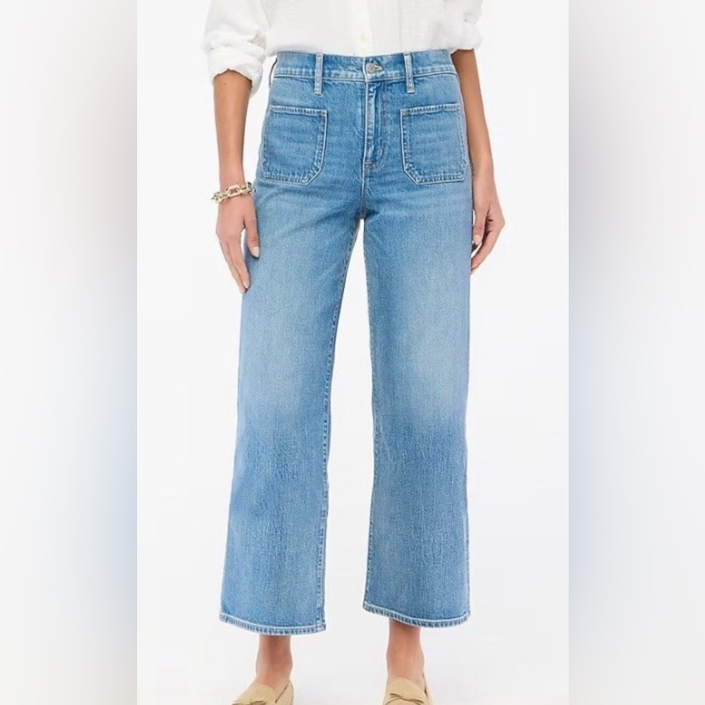J Crew wide leg crop Jean